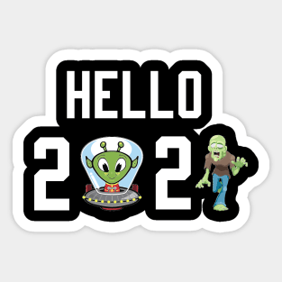 Hello 2021 zombie Sticker